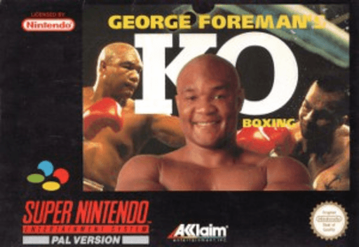 George Foreman's KO Boxing box art for Super Nintendo